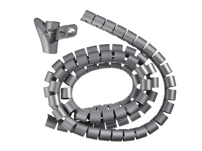 Органайзер для проводов с инструментом для укладки, ID-30mm, 2м, пластик, серый NETKO Optima