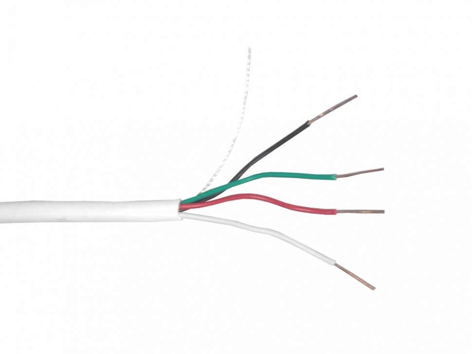 Кабель сигнальный, неэкранированный 4*0.5мм 100м, алюминий, пластиковая катушка, белый NETKO Optima