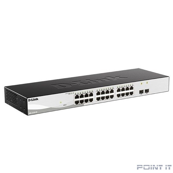 D-Link DGS-1210-26/F3A Настраиваемый коммутатор WebSmart с 24 портами 10/100/1000Base-T и 2 портами 1000Base-X SFP