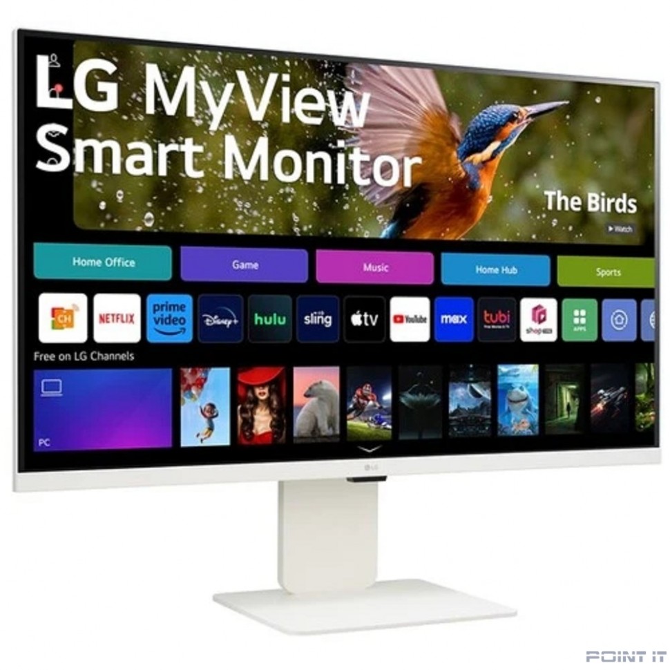 Монитор LCD LG 31.5" 32SR83U-W Smart Monitor {IPS 3840x2160 60Hz 400cd 16:9 5ms 178/178 2x5W USB-C 2xHDMI USB VESA HAS, webOS}