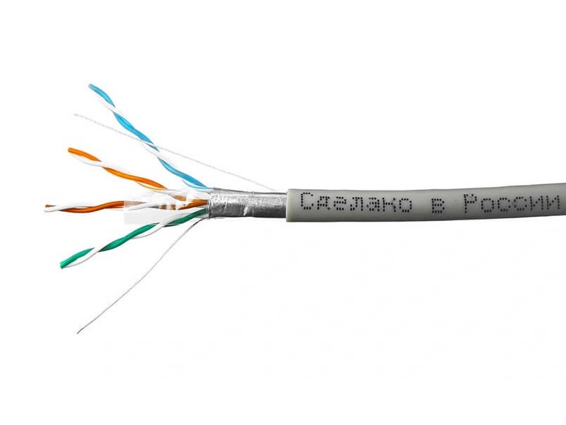 Кабель Skynet Premium FTP4 cat.5е, одножильный, 305м, Cu, Проходит Fluke тест, серый