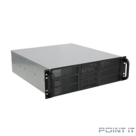 Procase RE306-D6H4-C-48 Корпус 3U server case,6x5.25+4HDD,черный,без блока питания,глубина 480мм,MB CEB 12"x10.5"