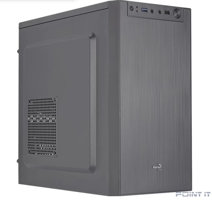 Корпус mATX Aerocool CS-108-S-BK-v1, Mini-Tower, без БП, черный