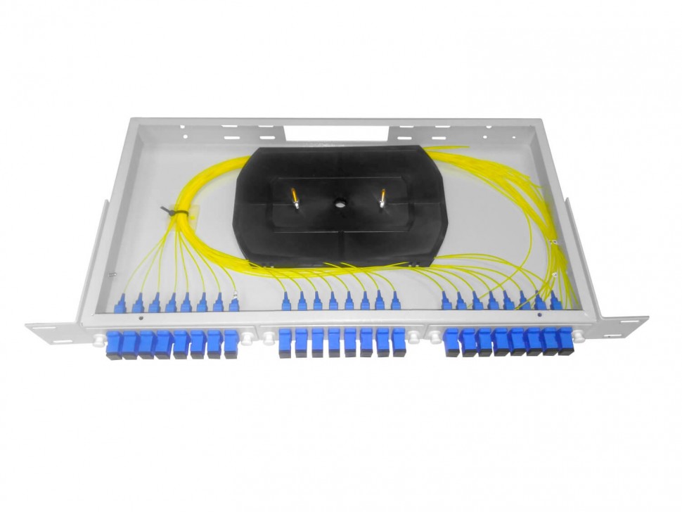 Кросс оптический 19, 1U 8 LC SM, укомплектованный