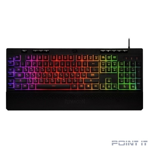 Redragon Клавиатура Shiva RU [77526] {Проводная игровая, RGB, 26 anti-ghost keys }
