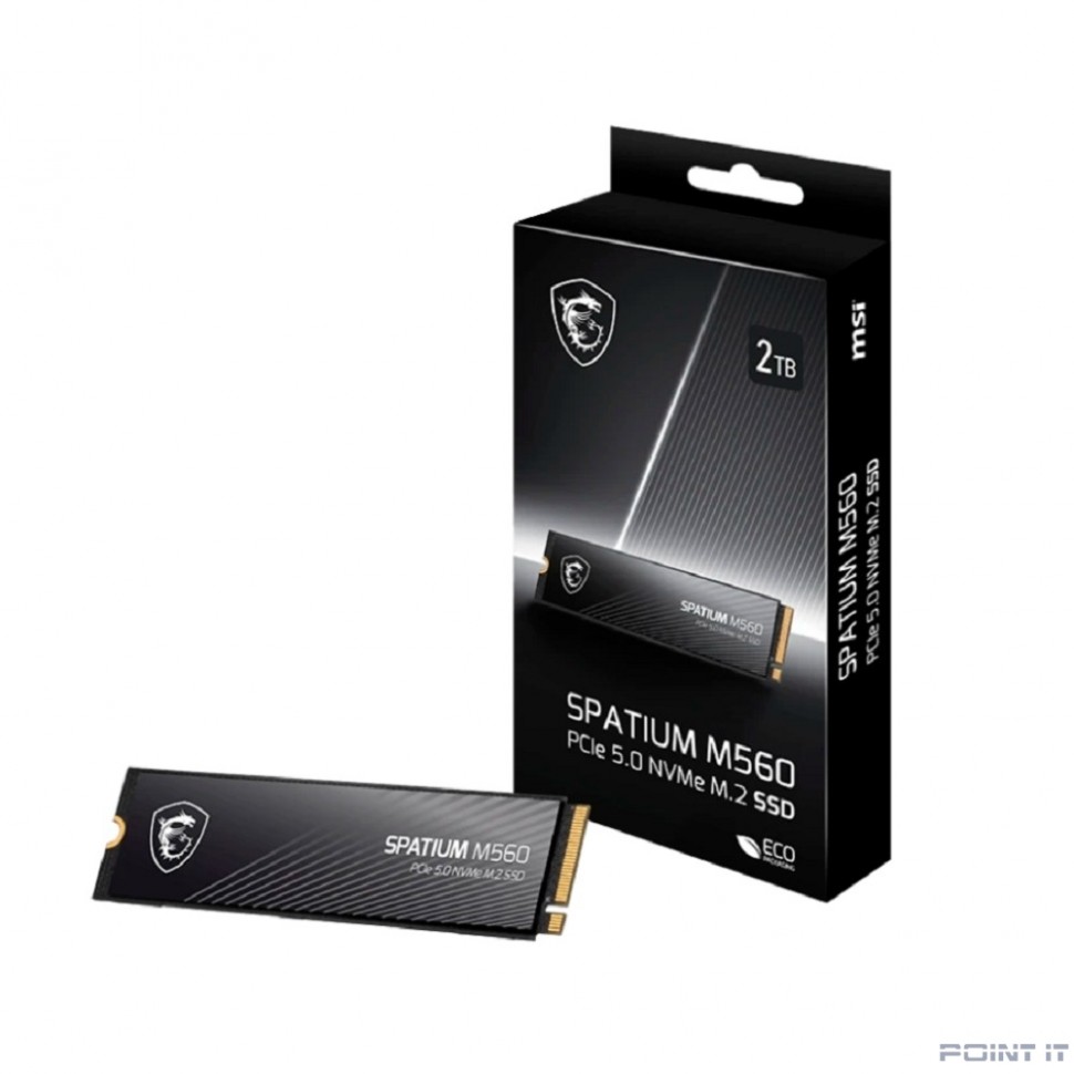 Твердотельный накопитель SSD MSI M.2 2280 2TB SPATIUM M560 Client SSD S78-440Q940-P83, PCIe Gen4x4 with NVMe, 3D TLC, R/ W 4900/ 4400