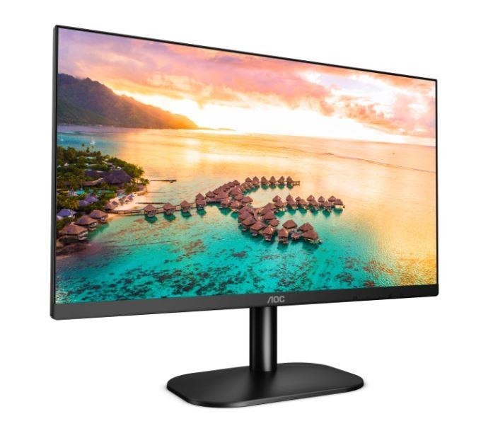 Монитор AOC 23.8" 24B2XH Black, 16:9, IPS, 1920x1080, 7ms, 250cd, 75Hz, 1xVGA, 1xHDMI, SPK