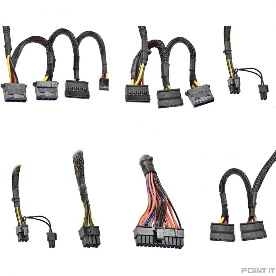 Exegate EX292148RUS Блок питания 400W ExeGate 80 PLUS® 400PPH-LT (ATX, APFC, КПД 82% (80 PLUS), 12cm fan, 24pin, (4+4)pin, PCIe, 5xSATA, 3xIDE, RTL, black)