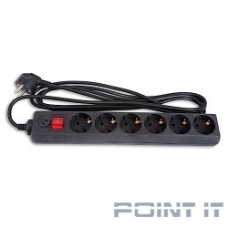 BURO Сетевой фильтр, 6 розеток, 5 метров, (600SH-5-B), черный (коробка) {992278}