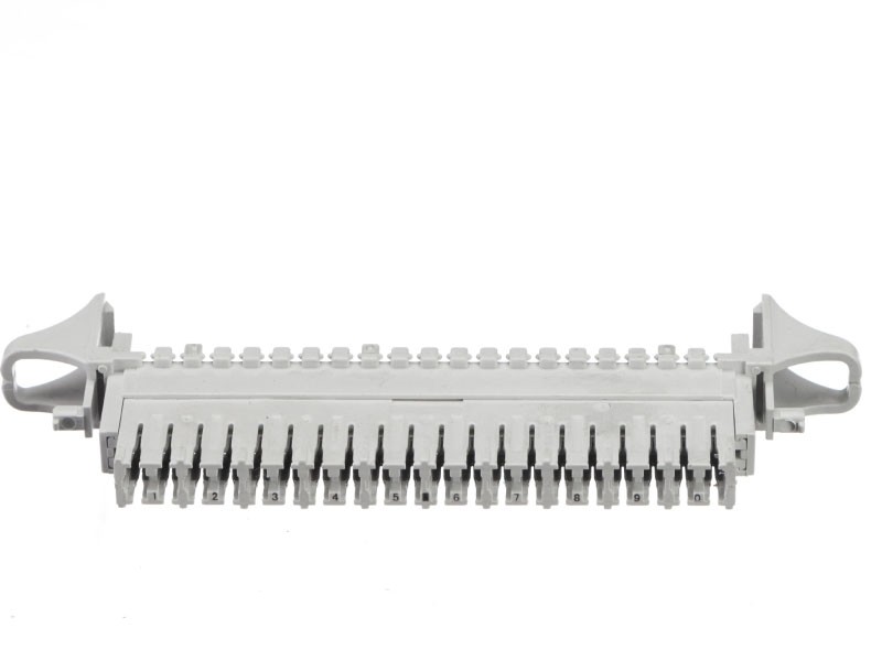 Плинт размыкаемый, PBT, 10 пар, медные контакты, универсальный, тип POUYET, нумерация (1-0), серый Netko