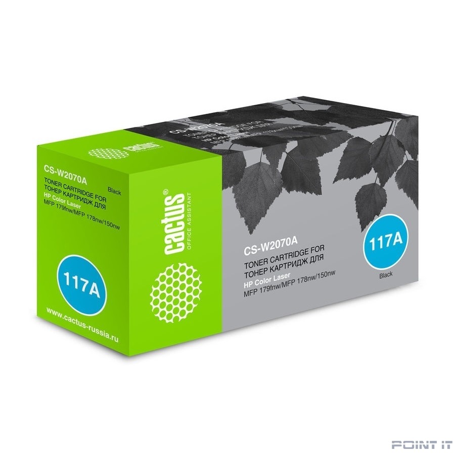 Картридж лазерный Cactus CS-W2070A черный (700стр.) для HP Color Laser 150a/150nw/178nw MFP/179fnw MFP