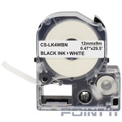 Картридж ленточный Cactus CS-LK4WBN черный для Epson LW300/LW400/LW700/LW600P/LW1000P