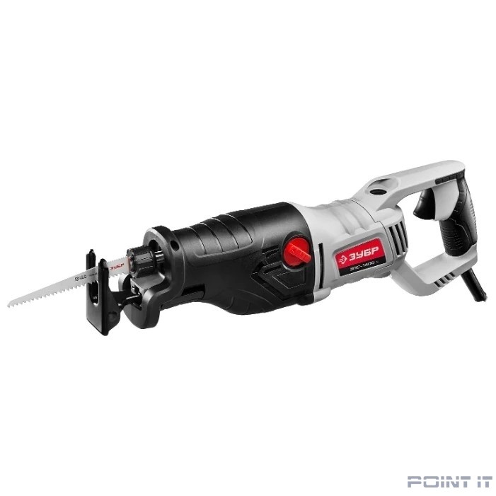 ЗУБР Пила сабельная [ЗПС-1400 Э] { 1400 Вт, 0-2800 ход/мин, рез 255 мм (дерево), 20 мм (сталь), ход штока 32 мм }