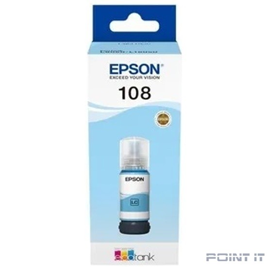 EPSON C13T09C54A Картридж 108 EcoTank Ink для Epson L8050/L18050, Light Cyan 70ml