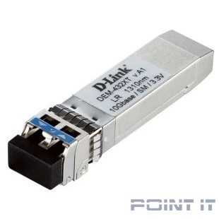 D-Link 432XT/B1A PROJ Трансивер SFP+ с 1 портом 10GBase-LR для одномодового оптического кабеля (до 10 км)