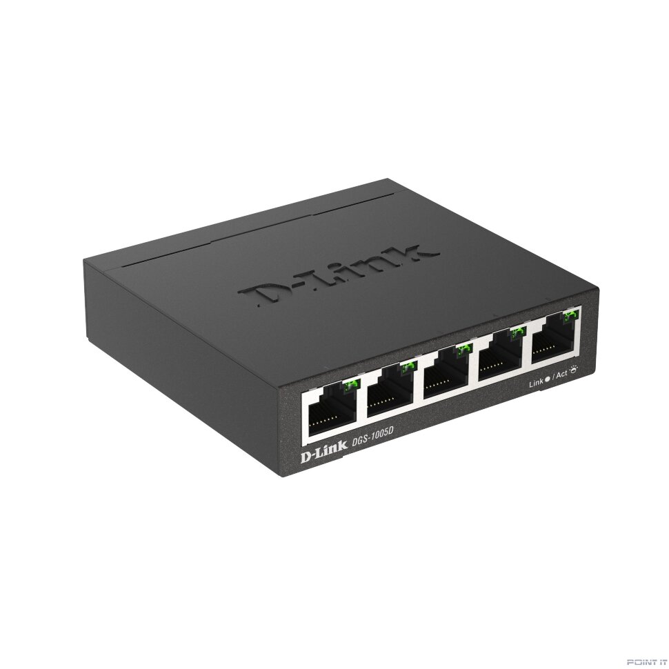 D-Link DGS-1005D/R1A Неуправляемый коммутатор с 5 портами 10/100/1000Base-T