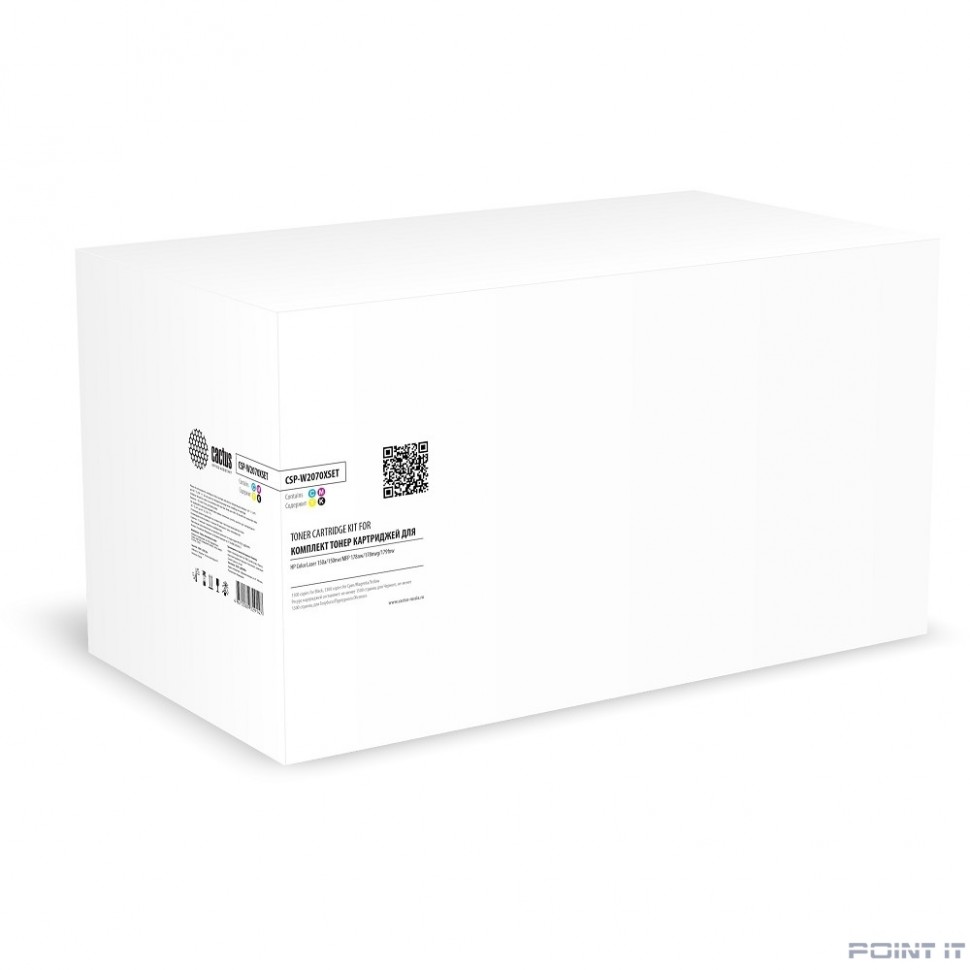 Картридж лазерный Cactus CSP-W2070XSET 117X черный/пурпурный/желтый/голубой набор х4упак. для HP Col