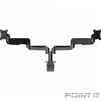 Wize DSA22P Настольное креплениедля двух дисплеев 10"- 32" {VESA 75x75, 100x100 мм, нагрузка на один дисплей 11 кг, наклон +15°/-5°, поворот 90/30°,черн.}