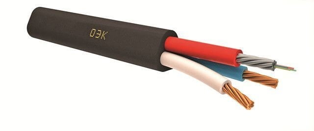 ОЭК-НУ-(03нг(А)-LS-4A-3,5кН)+2х2,5) Кабель опто-электрический (комбинированный) G.657.A 4 волокна 9/125 мкм, броня из 6 проволок 2,45мм