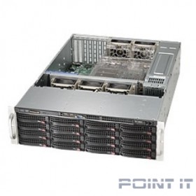 Supermicro CSE-836BE1C-R1K23B Корпус компьютерный Black 3U SC836 CSE W/Single SAS3 Expander Redund. 1.2KW