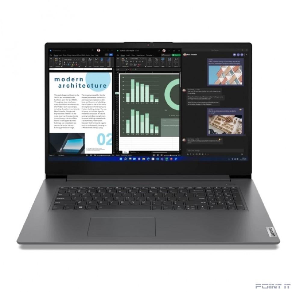 Ноутбук Lenovo V17 G4 IRU [83A2000URU] Grey 17.3" {FHD i3-1315U/8Gb/SSD512Gb/IntelUHD/NoOS}