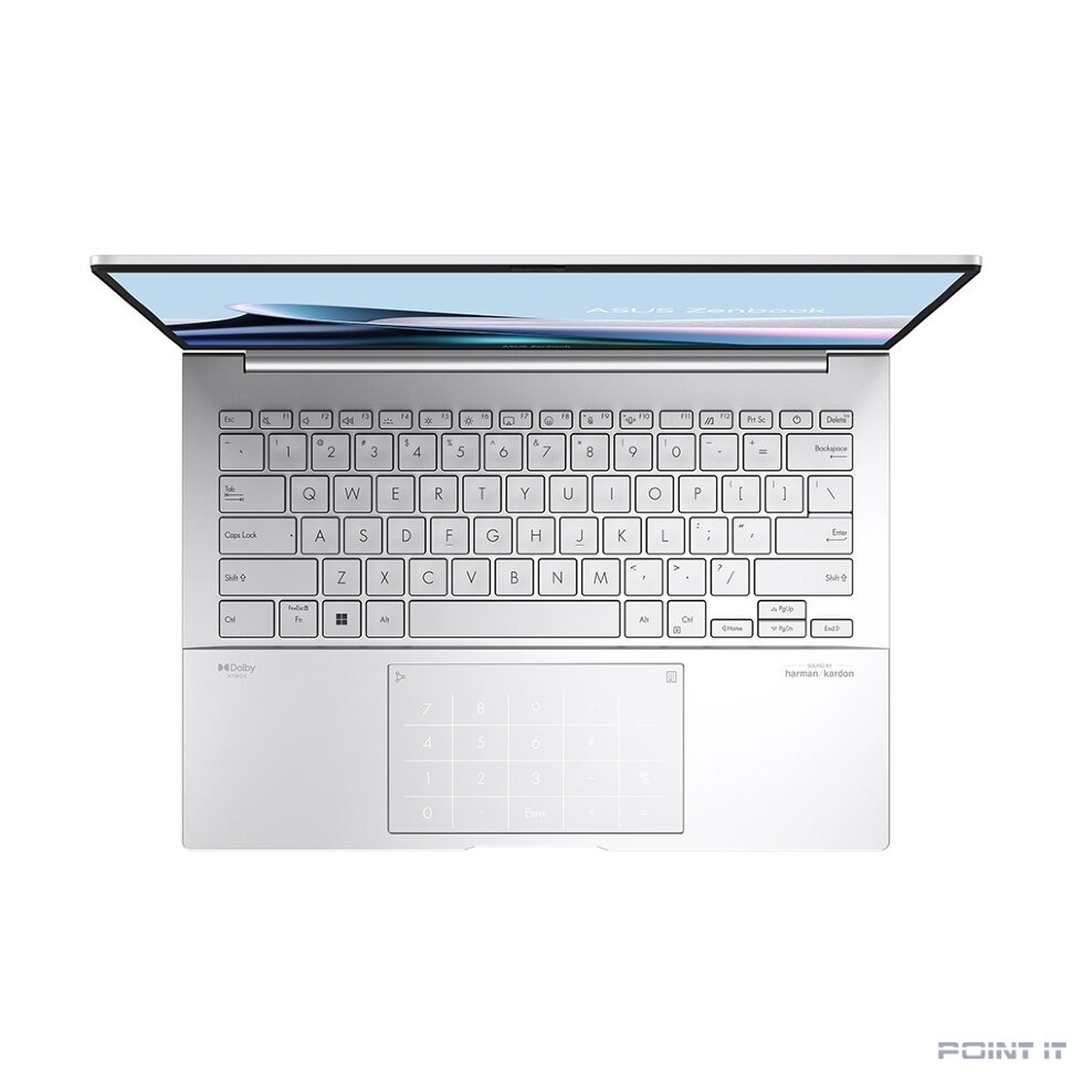 Ноутбук ASUS Zenbook 14 UX3405CA-QL573 [90NB14W4-M00UF0] Foggy Silver 14" {1920x1200 OLED Ultra 5 225H(3.3Ghz)/16384Mb/1024SSDGb/Intel Arc graphics/DOS + алюм корп; +чех}