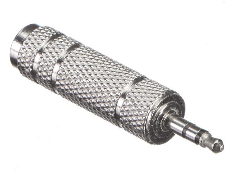 Переходник гнездо 6.3 мм стерео - штекер 3.5 стерео (металл), NETKO Optima