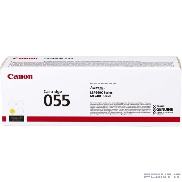 Canon Cartridge 055 HY 3017C002 Тонер-картридж для Canon MF746Cx/MF744Cdw (5 900 стр.) жёлтый (GR)