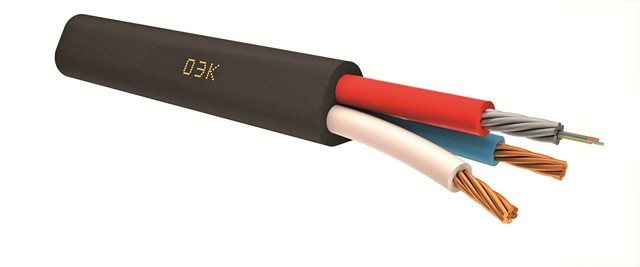 ОЭК-НУ-(02-8Е2-2,5кН)+2х2,5) Кабель опто-электрический (комбинированный) 8 волокон 9/125 мкм, броня из 6 проволок 3,1мм