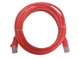 Патч-корд UTP4 cat 5e, 3,0м, ВС, LSZH, красный, литой коннектор NETKO Optima