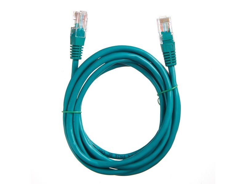 Патч-корд Technolink UTP4 cat 5e, 2,0м, ВС, зеленый, литой коннектор РАСПРОДАЖА