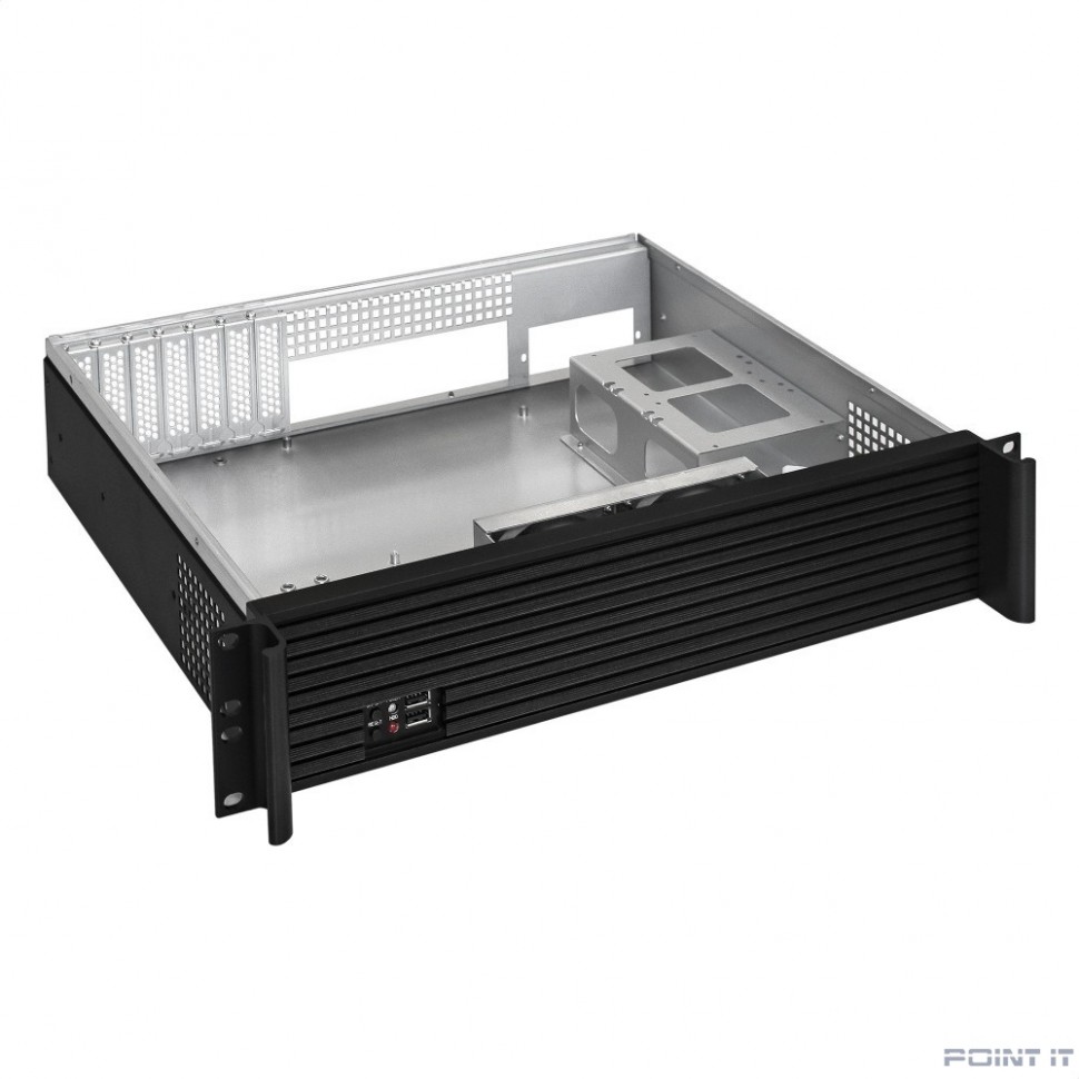 Exegate EX292253RUS Серверный корпус ExeGate Pro 2U350-01 <RM 19", высота 2U, глубина 350, без БП, USB>