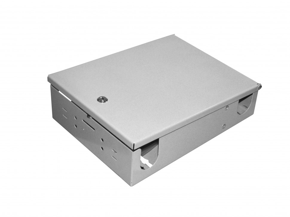 Корпус кросса оптического настенного КОН-8 SC Simplex, ложементдля КДЗС, с замком, металлический, (62*250*190мм)