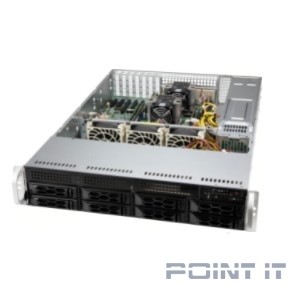 Supermicro server chassis CSE-LA25TQC-R609LP, 2U Dual and Single Intel and AMD CPUs, 7 low-profile expansion slot(s), 8 x 3.5" (tool-less) or 2.5" (screw) hot-swap SAS3/SATA drive bay, 600W / 650W RPS