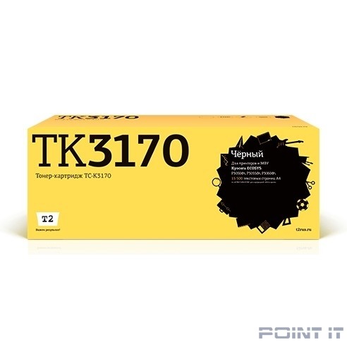 T2 TK-3170 Картридж (TC-K3170) для Kyocera ECOSYS P3050dn/3055dn/3060dn (15500k) с чипом