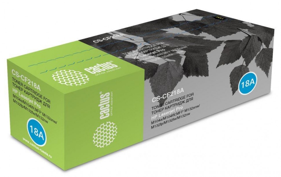 Картридж BLACK /LJ M104/ M132 1.4K CS-CF218A CACTUS