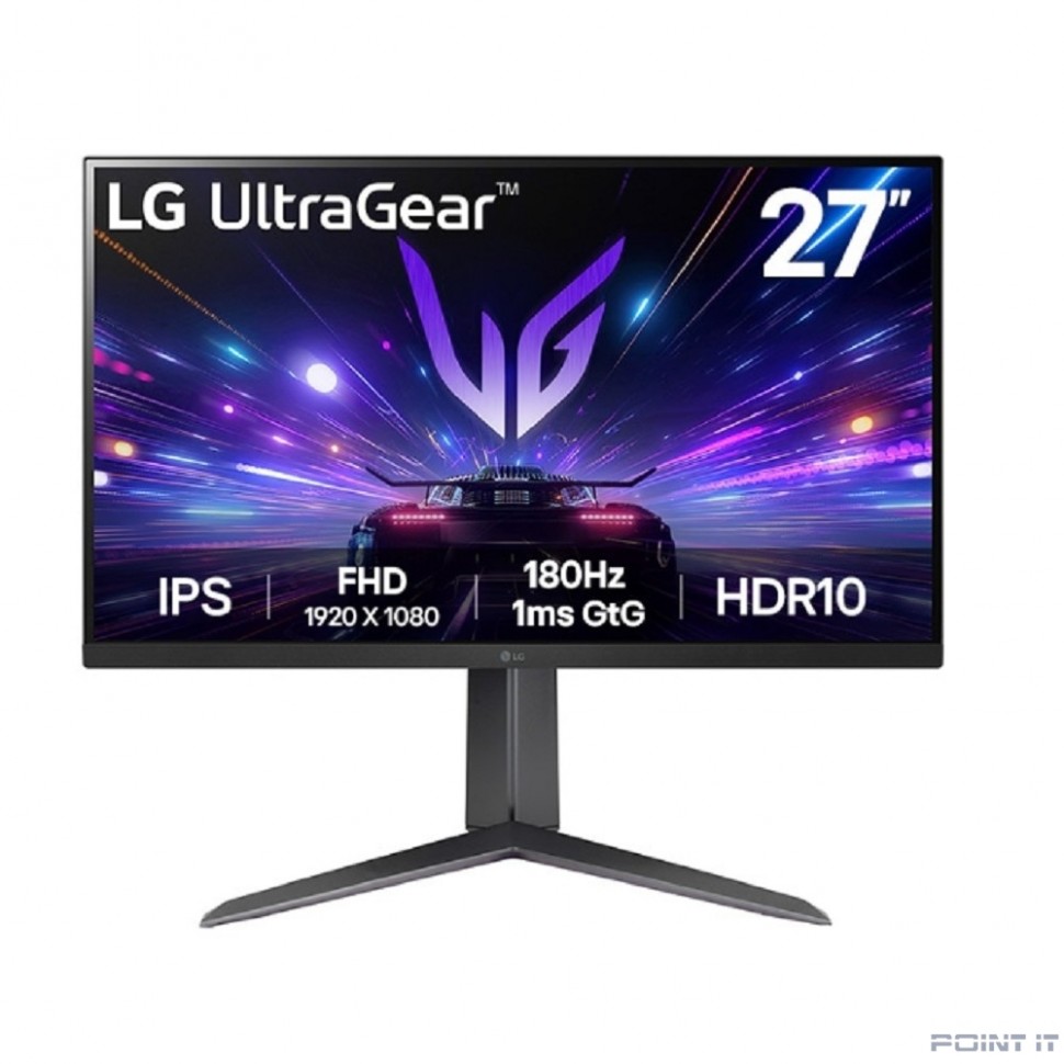 Монитор LCD LG 27" 27GS65F-B UltraGear черный {IPS 1920x1080 180Hz 1ms HDMI DisplayPort HAS Pivot} [27gs65f-b.aruz]