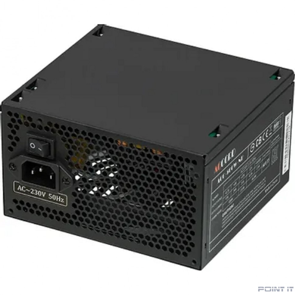 Accord ATX 500W ACC-500W-NP (20+4pin) 120mm fan 4xSATA [acc-500-np]