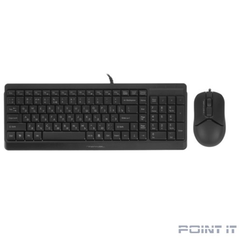 Клавиатура + мышь A4Tech Fstyler F1512 клав:черный мышь:черный USB (F1512 BLACK)