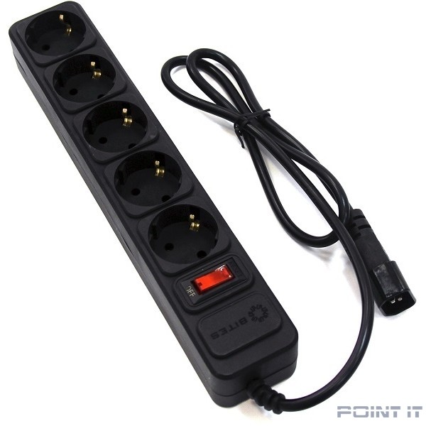 5bites SP5B-110U Сетевой удлинитель SP5B-110U 5S / 3*0.75MM2 / 1M / BLACK