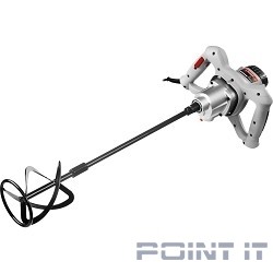 ЗУБР "МАСТЕР" МР-1050-1 Миксер [МР-1050-1] { одинарный, универсальный "вверх/вниз", 1050 Вт, 2 скорости: -500 / -700 об/мин, 60л }