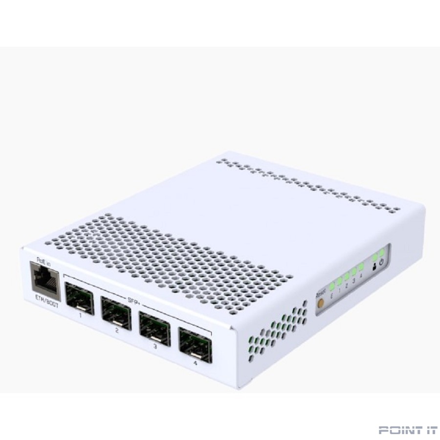 MikroTik CRS305-1G-4S+IN Коммутатор, 4x SFP+, 1G RJ45, настольный корпус