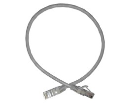 Патч-корд UTP4 rj45-rj45 cat.6, 0.5м, BC,  LSZH, серый, литой коннектор NETKO Optima