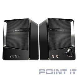 Колонки Oklick OK-126 2.0 черный 6Вт портативные
