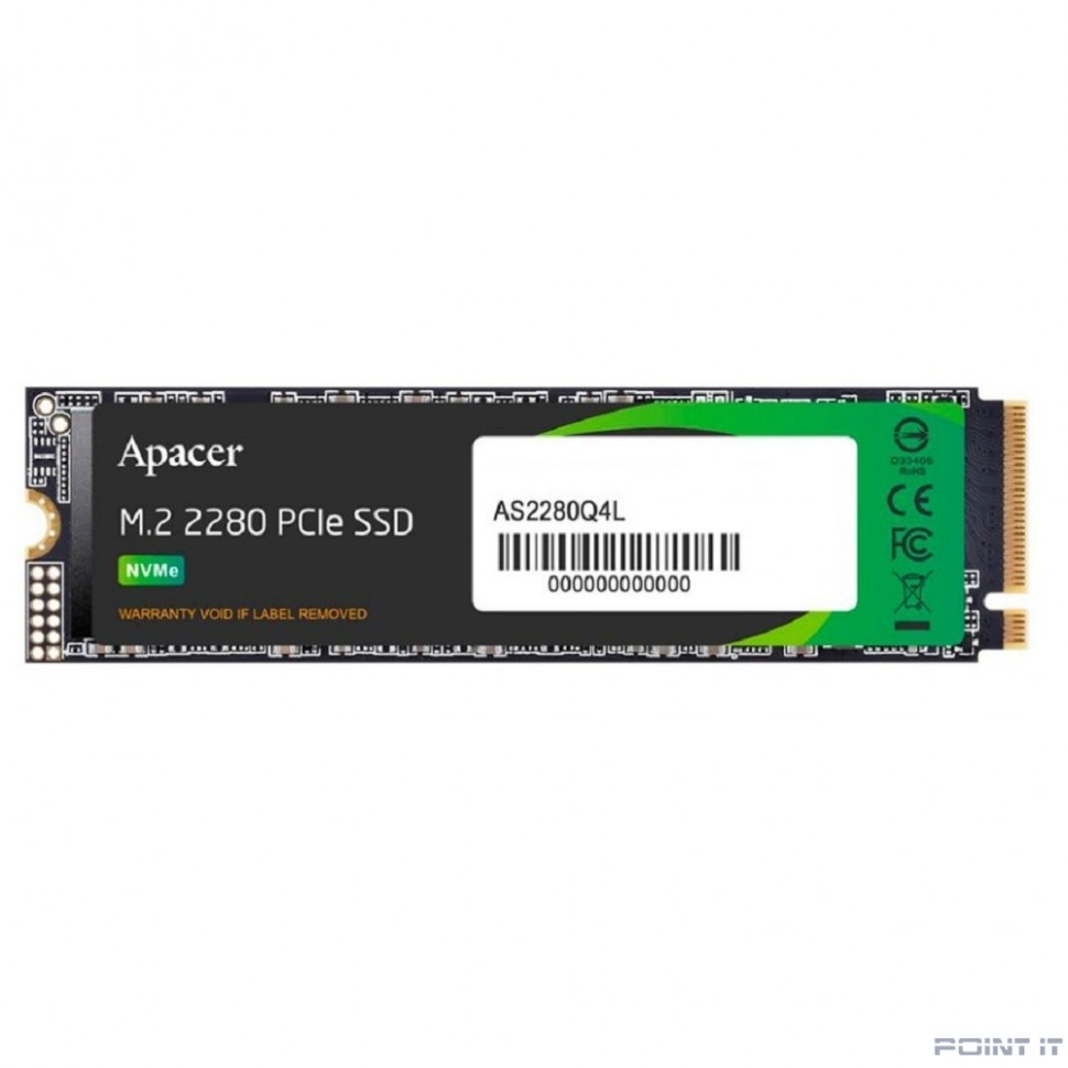 SSD Apacer M.2 2280 512GB AS2280Q4L Client SSD AP512GAS2280Q4L-1 3600/3000, PCIe Gen4 x4, 3D NAND