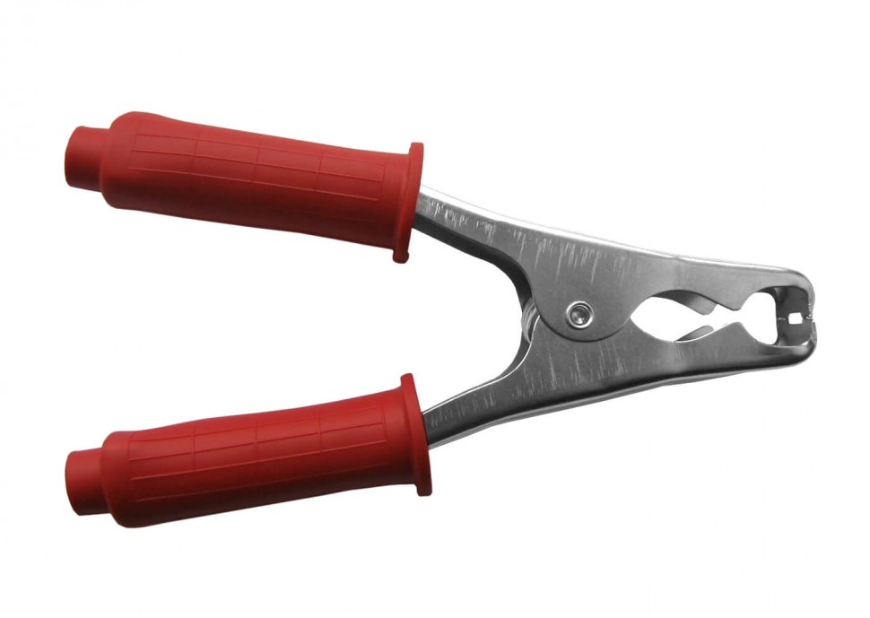Зажим крокодил, 200A, красный, L=138±5мм, NETKO Optima