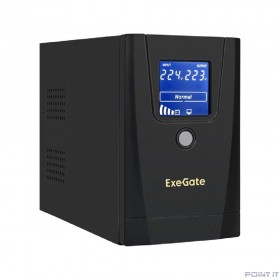 Exegate EX292621RUS ИБП ExeGate SpecialPro Smart LLB-1000.LCD.AVR.2SH.RJ.USB &lt;1000VA/550W, LCD, AVR, 2*Schuko,RJ45/11,USB, Black&gt;