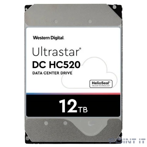 12TB WD Ultrastar DC HC520 HDD 3.5" SATA, 7200 rpm, 256MB buffer, 512e, HUH721212ALE600
