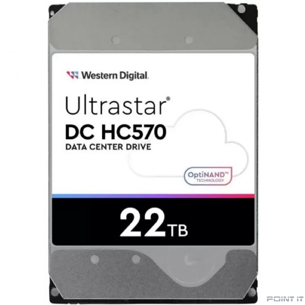 HDD WD SATA 22Tb Ultrastar DC HC570 0F48155 7200 6Gb/s 512Mb WUH722222ALE6L4