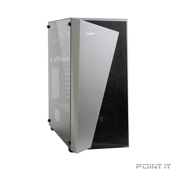 Корпус ZALMAN S4 Plus, без БП, боковое окно (акрил), черный, ATX